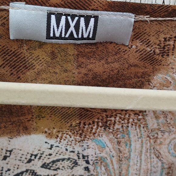 MXM Brown and Blue Patterned Blouse - Picture 6 of 9